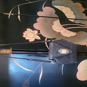 Maya leather purse or crossbody bag, snap close